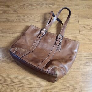 Coach Tan Leather Tote Bag Vintage